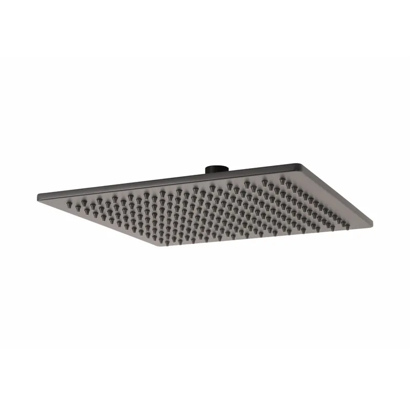 Vendita Finale Soffione doccia nero 30x30 opaco con ugelli neri look total black METAFORM