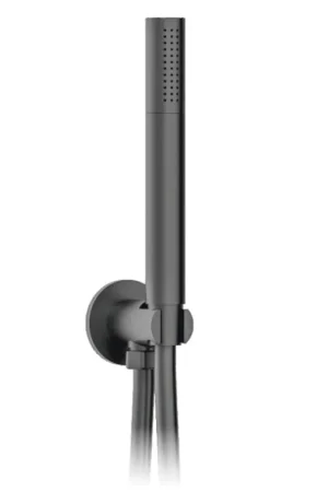 Kit Doccetta e Supporto con Presa Acqua TONDO BLACK Prezzo Di Fabbrica