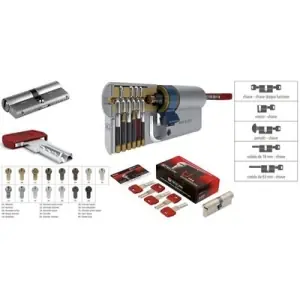 Novità Cilindro AGB modello U-TECH PS chiave/chiave misura 40/10/60 per portoncino in ottone lucido verniciato