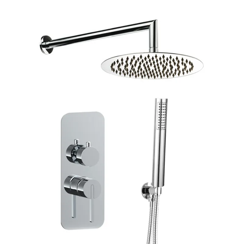 Pagamento Sicuro Kit doccia design Soffione Deviatore Doccetta cromato di design URBAN