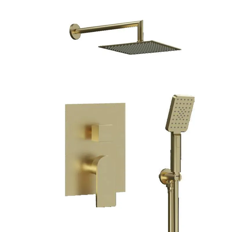 Scelto Dai Clienti Kit doccia dorato PVC 5pz Doccetta 3 funzioni Miscelatore Soffione Alpha