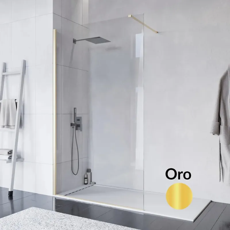 Spedizione Espresso Doccia walk-in 80 cm h200 vetro 8mm anticalcare trasparente ISIDE