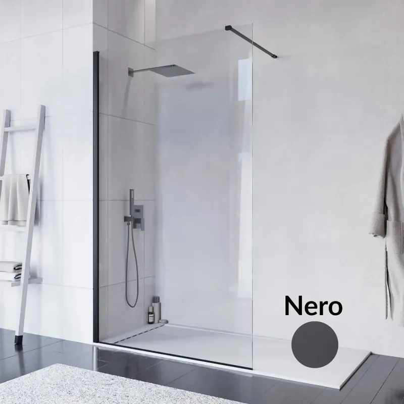 Promo Stagionale Doccia walk-in 100 cm h200 vetro 8mm anticalcare trasparente ISIDE