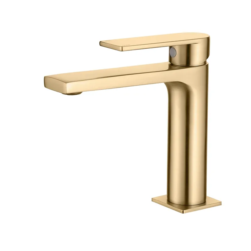 Miscelatore Lavabo oro spazzolato finitura pvd ALPHA Più Venduto