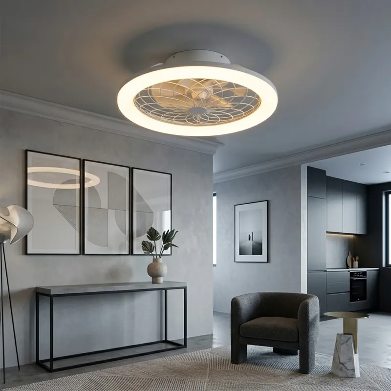 Esclusivo Plafoniera LED 40W con Ventilatore Bianca con Telecomando