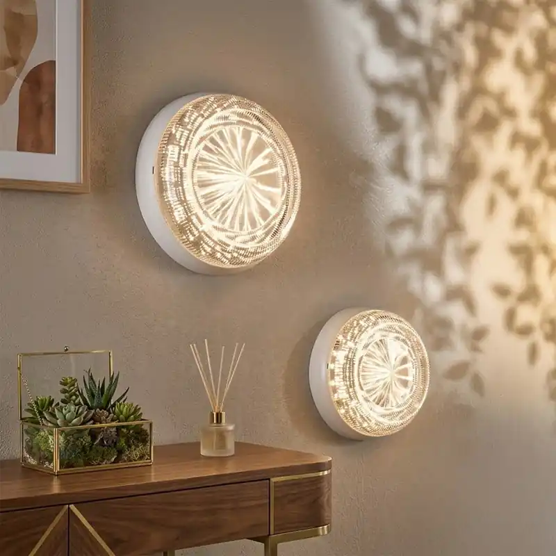 Plafoniera LED moderna da esterno in termoplastica bianco Occasione