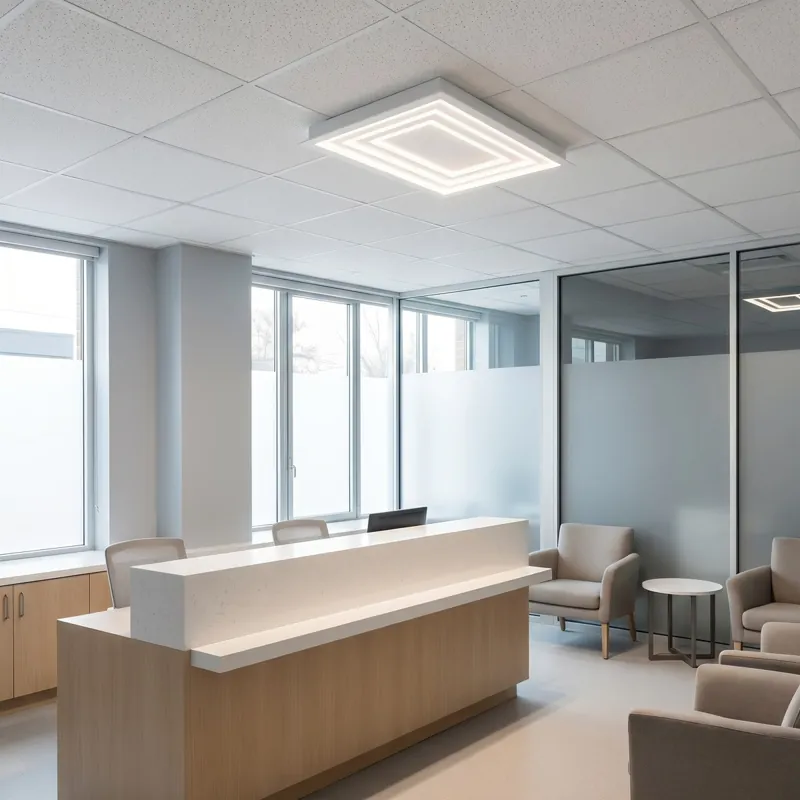 Ordina Subito Plafoniera LED moderna da soffitto con diffusore in alluminio bianco 55W