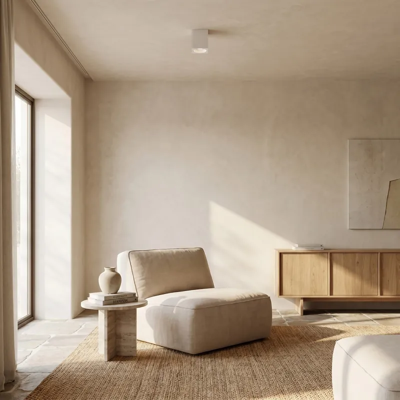 Plafoniera Minimal in alluminio nera o bianca quadrata 1XGU10 Di Tendenza
