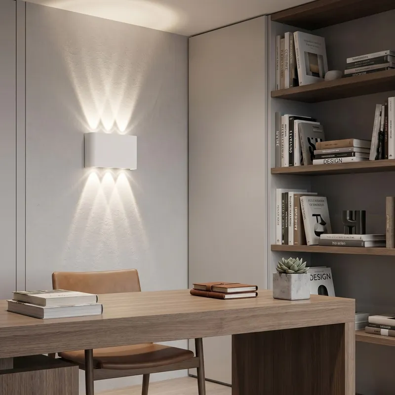 Applique d‘arredo moderna da interno bianca o nera biemissione Economico