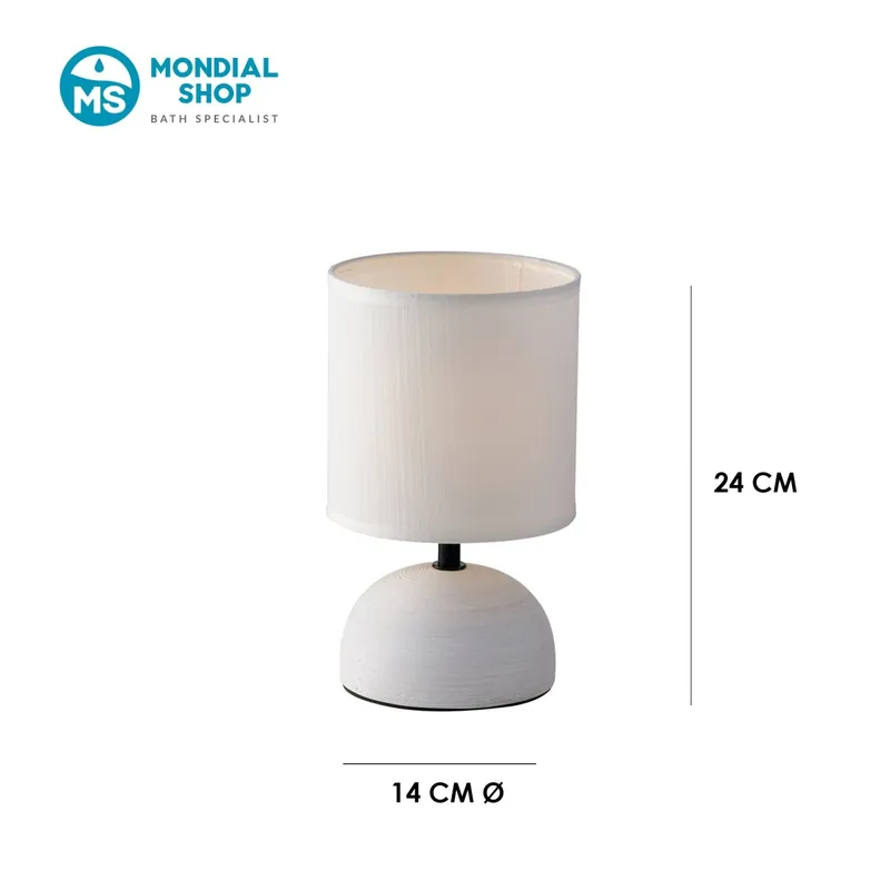 Vendita Finale Lume da comodino moderno in ceramica e tela in 5 varianti 1XE14