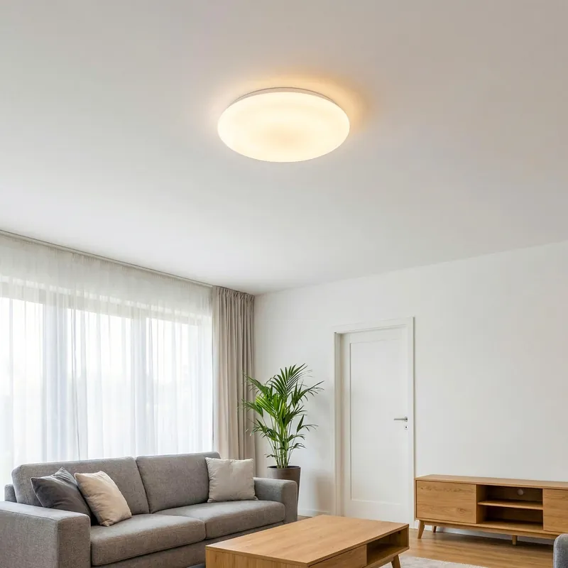 Plafoniera LED moderna da soffitto tonda bianca adatta anche per il bagno 18W Soddisfatti O Rimborsati