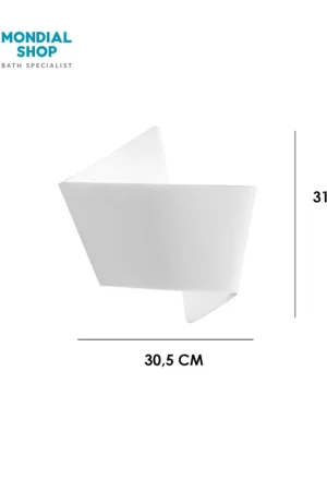 Acquista Ora Applique moderna per parete da interno in gesso verniciabile bianco 1XE27