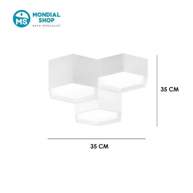 Plafoniera LED Bianca dal design moderno e funzionale per interni 36W Consegna Rapida