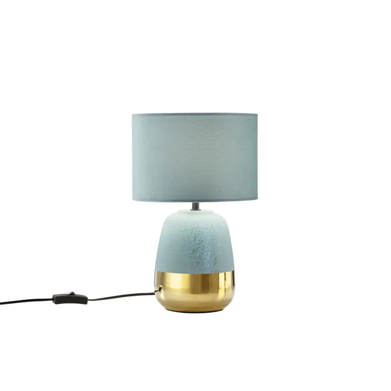 Lampada da tavolo o comodino design moderno disponibile in blu o marrone 1XE27 Prezzo Scontato