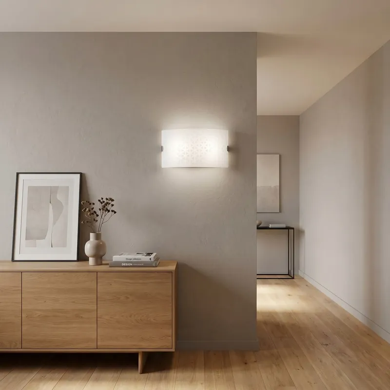 Applique Moderna Bianca in Vetro 2XE27 Nuovo Arrivo