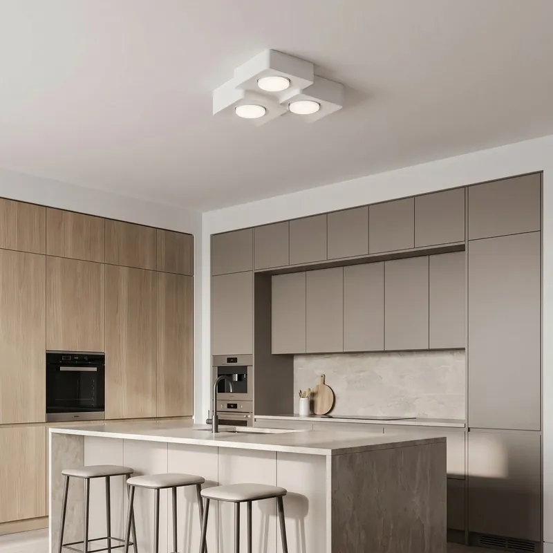 Lampada da soffitto bianca 3XGX53 Formato quadrato Ideale per cucina e corridoio Esclusivo