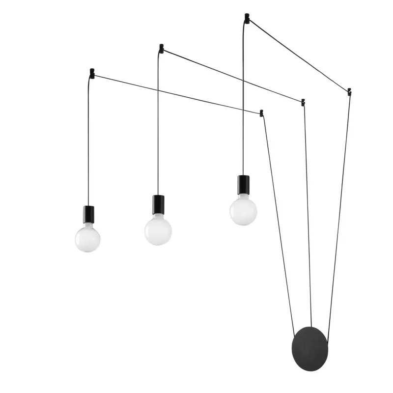 Occasione Lampadario a sospensione per interni Disponibile nera o bianca 3XE27