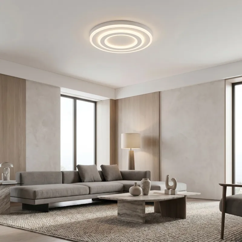 Prezzo Ridotto Plafoniera a soffitto moderna quadrata bianca Tonalità luce selezionabile