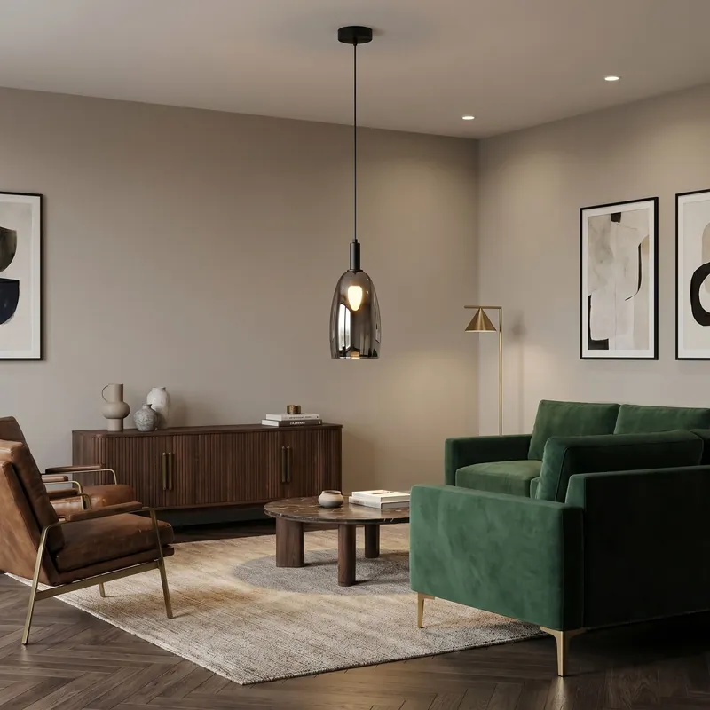 Lampadario a sospensione Lampada singola nera Stile industriale moderno 1XE14 Sconto