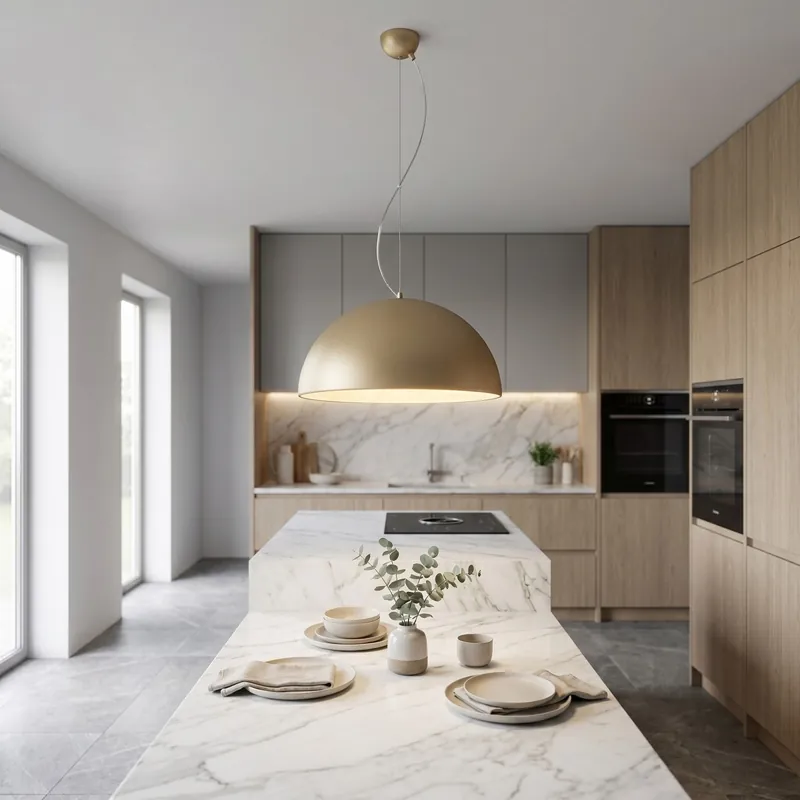 Sospensione LED Finitura in Oro o Nero Seleziona Tonalità di Luce Design circolare A Buon Prezzo