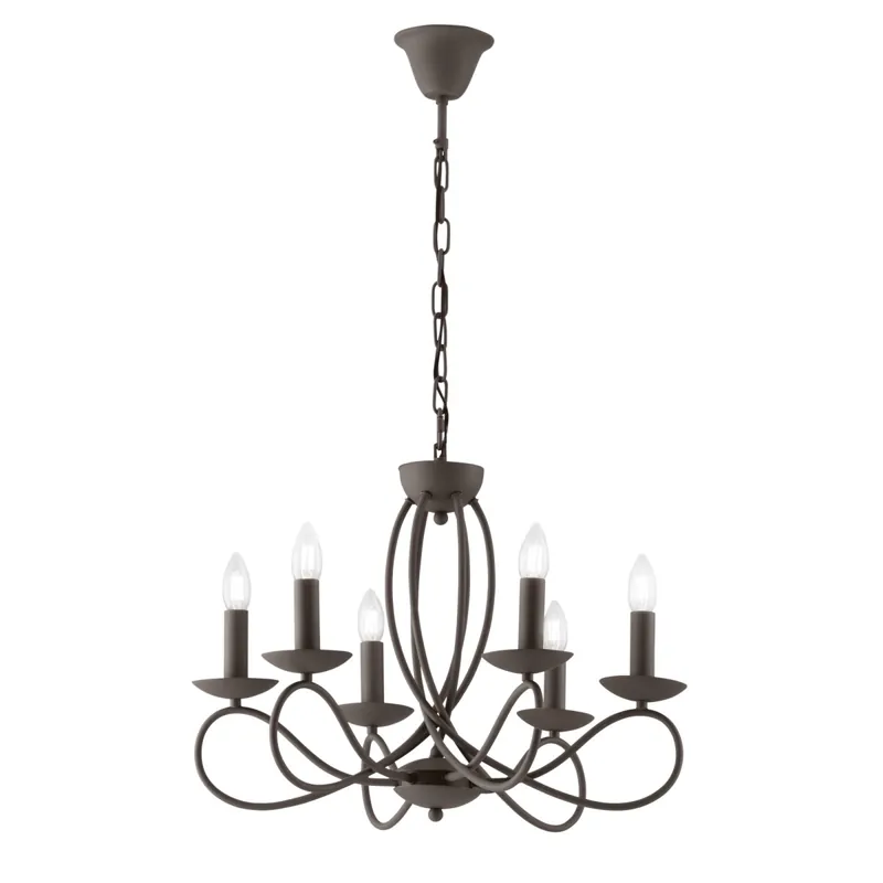 LAMPADARIO GINEVRA CORTEN 6XE14 56X120CM Ultimissimo Modello
