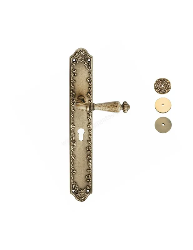Ninfa Porcellana art. 1395 Maniglia con Placca per Porte Interne Linea Calì Soddisfatti O Rimborsati