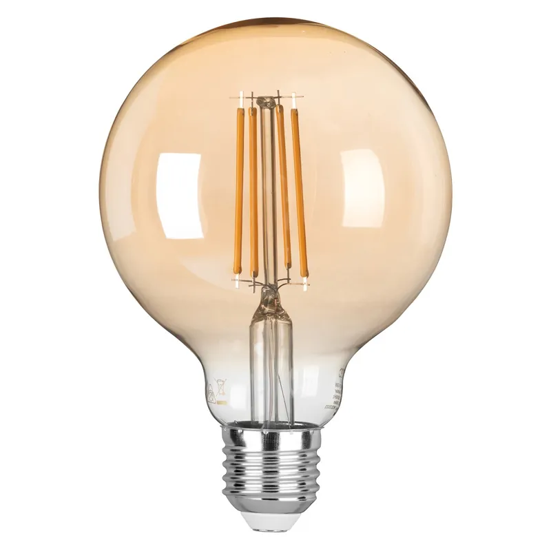 Professionale LAMPADINA LED FILAMENTO AMBRA E27 8W 806LM 2500K 300° 95X135mm 15000h CRI80