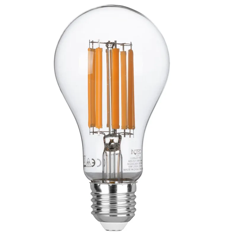 LAMPADINA LED FILAMENTO E27 16W 2300LM 4000K 300° 65X125mm 15000h CRI80 Esclusivo