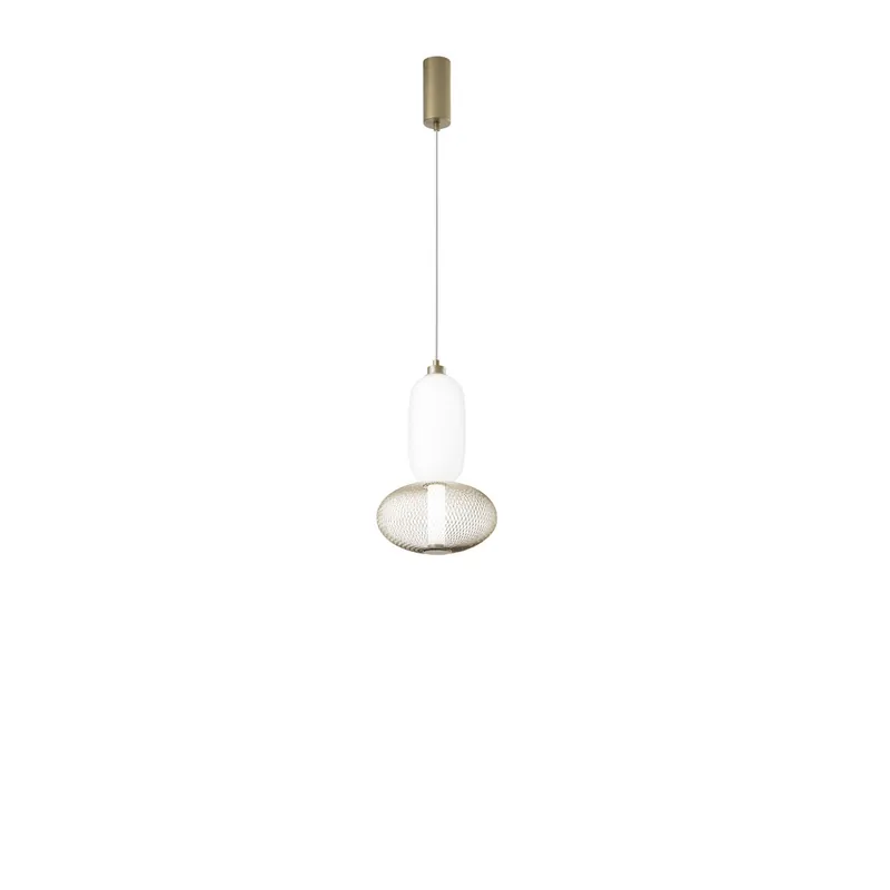 SOSPENSIONE LED INKAS ORO IN VETRO 16W 1860LM CCT 3000/3500/4000K 42X22X22CM Prezzo Conveniente