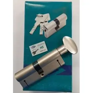 Cilindro MG modello F29 pomolo/chiave misura P40/10/35 per portoncino in ottone nichelato Ultimissimo Modello