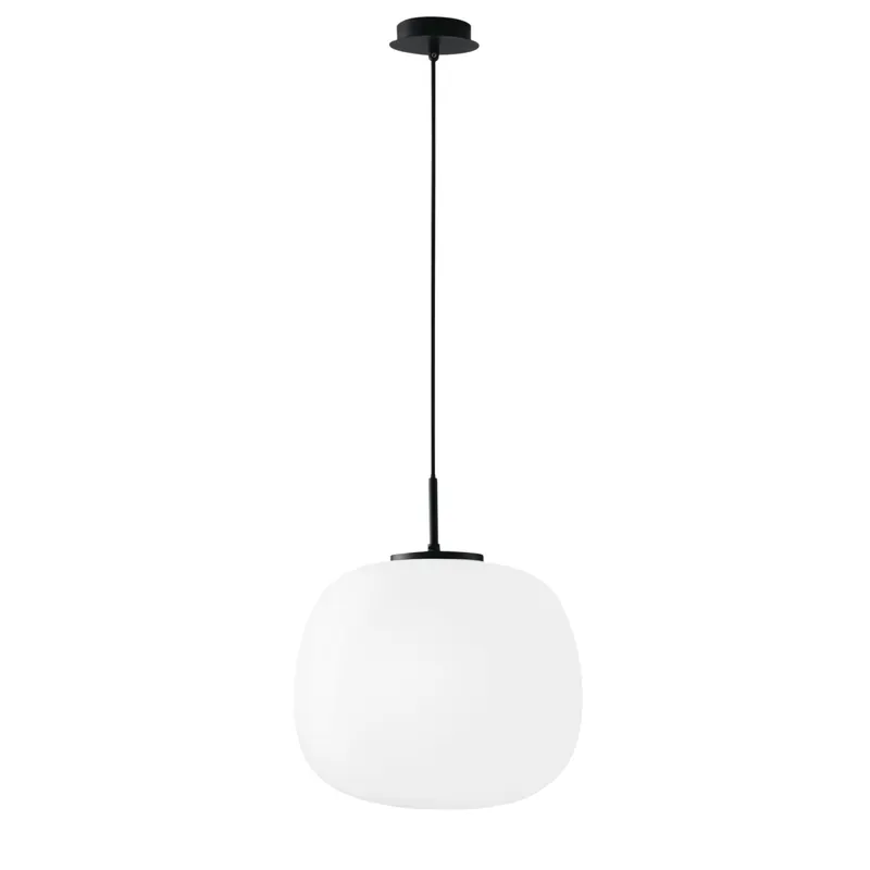 Pagamento Sicuro SOSPENSIONE TOLOMEO SFERICA BIANCA OPALE 1XE27 35X35X120CM
