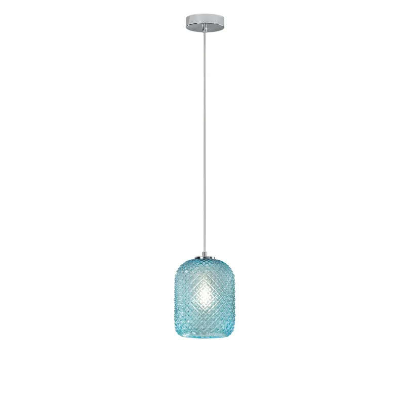 Ordina Subito SOSPENSIONE ASHFORD OVALE TURCHESE 1XE27 15X150CM