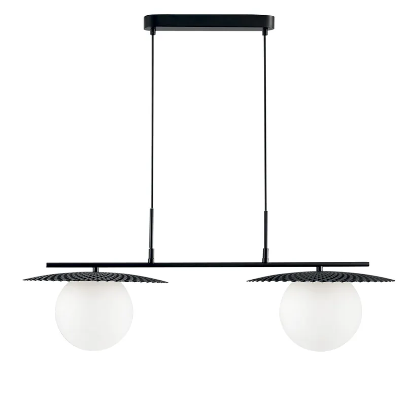 SOSPENSIONE CHAPLIN NERA 2XE27 97X146,2CM Offerta Lampo