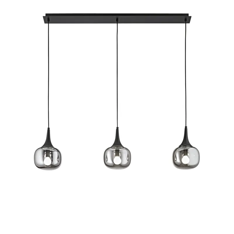 Occasione Imperdibile SOSPENSIONE JAIPUR FUME‘/NERA 3XE14 97X150CM