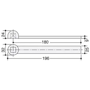 Braccio MAB modello AC2 inferiore chiudiporta pavimento per porta ventola in ottone finitura naturale Di Tendenza