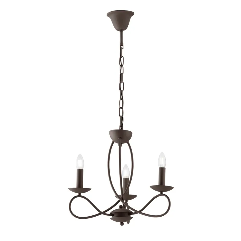 LAMPADARIO GINEVRA CORTEN 3XE14 48X120CM Offerta