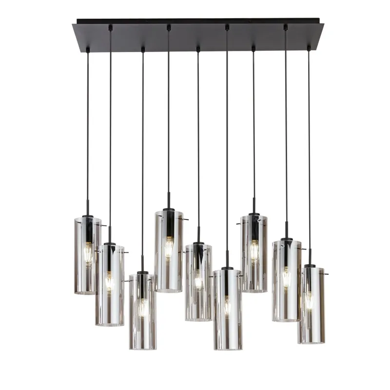 Offerta Limitata SOSPENSIONE MAGIC NERA/FUME‘ 9XE27 90X30X150CM