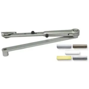 Braccio V GEZE per chiudiporta aereo modello TS2000/4000 con fermo meccanico inseribile/disinseribile per porta in finitura bianco RAL9016 Saldi
