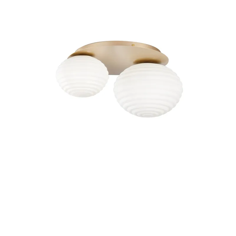 PLAFONIERA RIPPLE ORO 2XE27 45X21,5X35CM Prezzo Basso