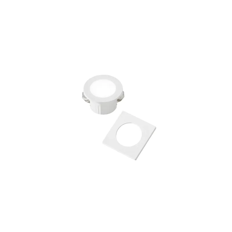 Prezzo Scontato INCASSO LED DAMA BIANCO 3W 300LM 4000K GHIERA QUADRATA E TONDA 4,4X4,4X2,8CM