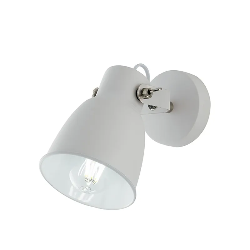 Quantità Limitata Applique Faretto per interni Bianca Bronzo o Grigio Satinato 1xE27