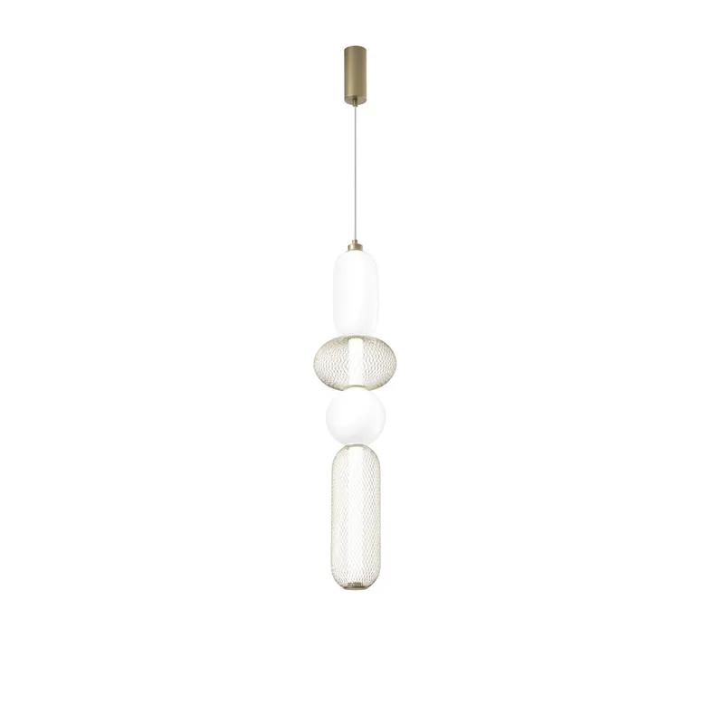 SOSPENSIONE LED INKAS ORO IN VETRO 31W 3720LM CCT 3000/3500/4000K 98X22X22CM Prezzo Di Fabbrica