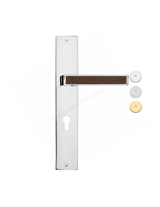 Scelto Dai Clienti Zen Wengé Maniglia con Placca per Porte Interne Linea Calì