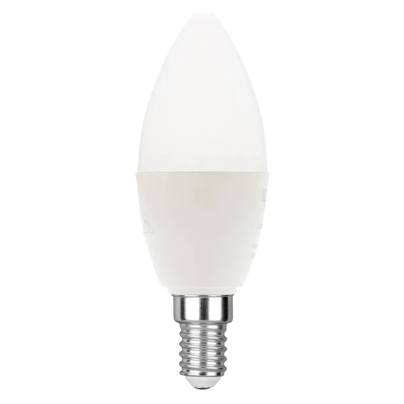 Pagamento Sicuro LAMPADINA LED CANDELA DIMMERABILE E14 6W 510LM 2700K 160° 37X99mm 25000h CRI80