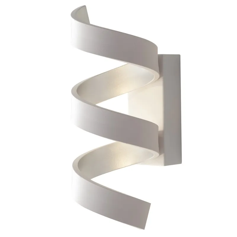 Applique Moderna LED a Spirale Nero/Oro o Bianco/Argento Occasione Imperdibile