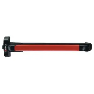 Solo Oggi Maniglione antipanico ISEO modello PUSH modulare reversibile lunghezza 1300mm in finitura base verniciato nero e barra verniciato rosso
