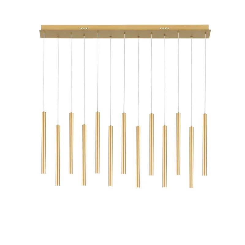 SOSPENSIONE LED PYPE ORO 65W 6110LM CCT 2,5X41X200CM Spedizione Espresso