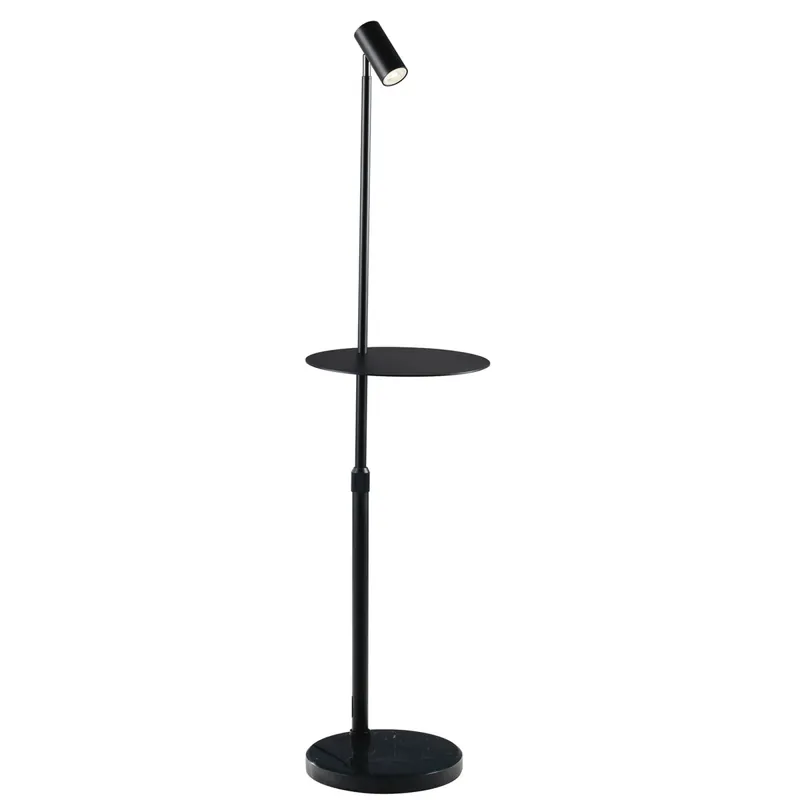 Spedito Oggi PIANTANA RELAX ORIENTBILE NERA/MARMO 1XGU10 30X150CM