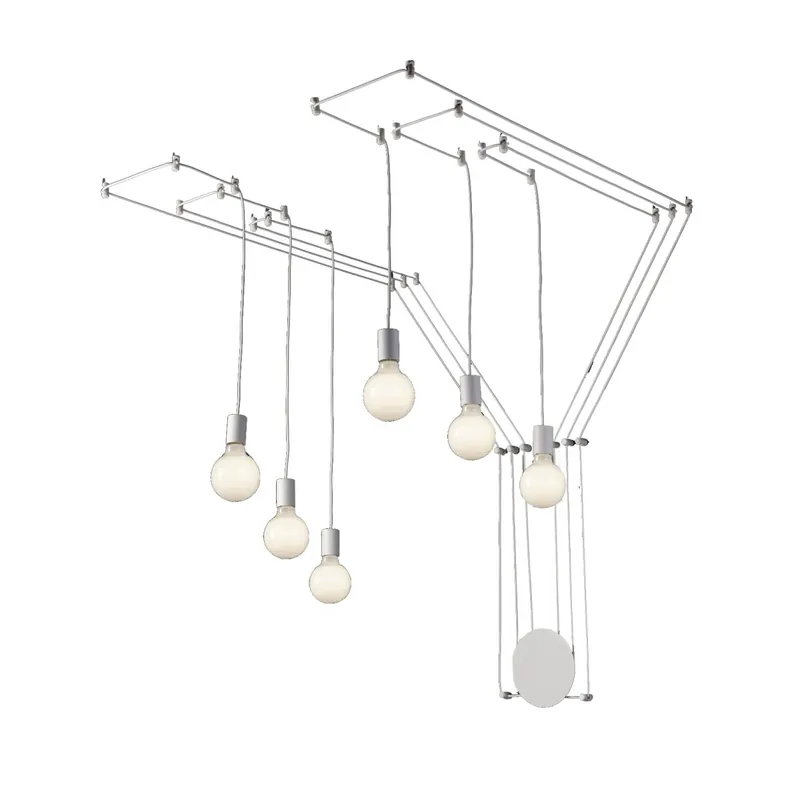 PLAFONIERA HABITAT BIANCA 6XE27 500CM Offerta Del Giorno
