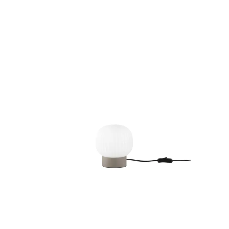 LUME ERIS BIANCO E MARRONE IN ALLUMINIO+VETRO 1XE14 D15X16CM Occasione Imperdibile